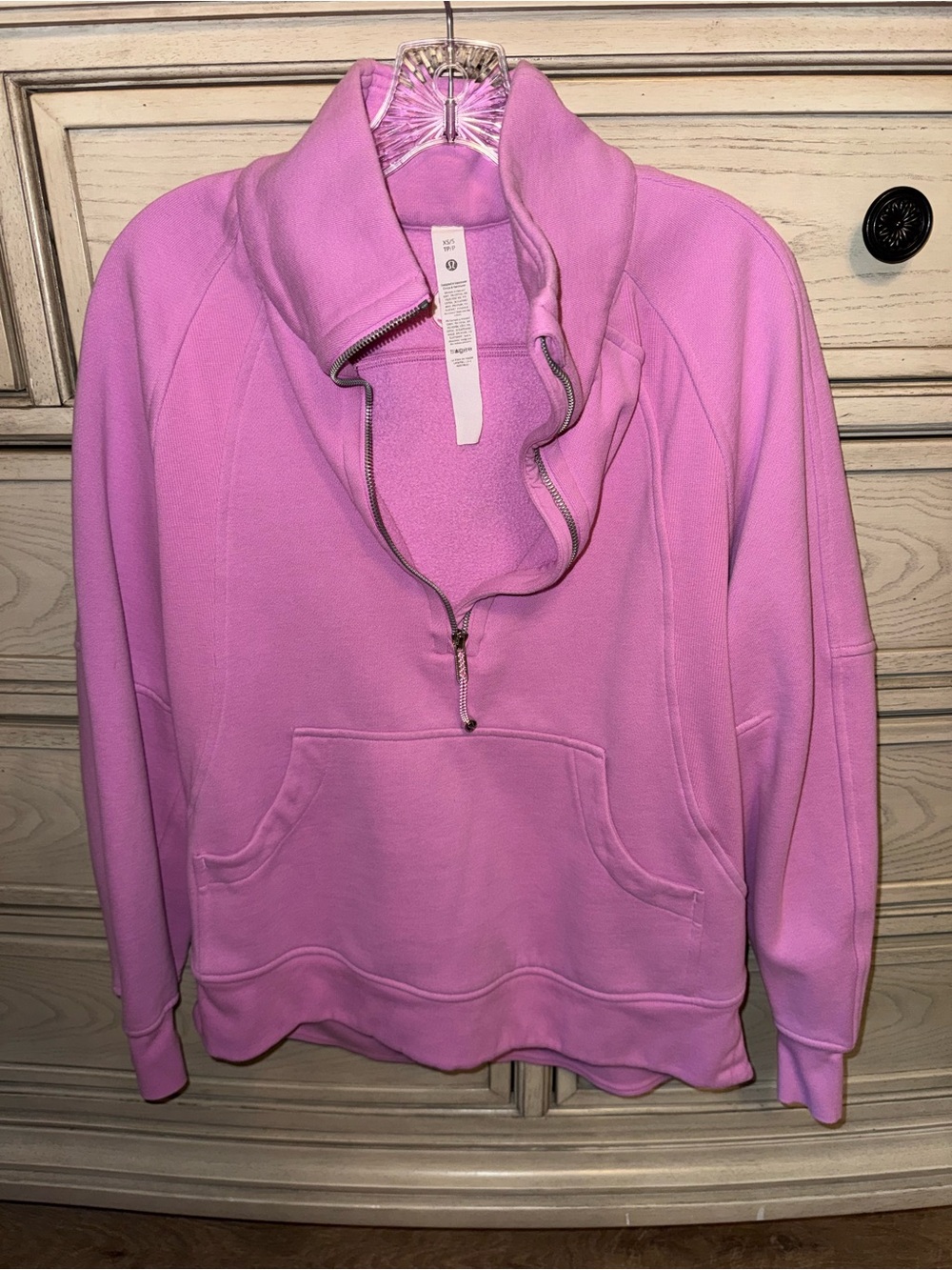 lululemon athletica Light Pink Half-Zip Funnel Neck Sweatshirt